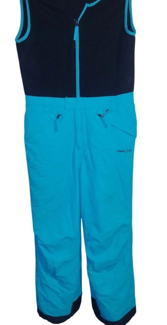 NWOT Arctix Kids Fleece Top Snow Pants Bib Overalls Nautical Blue Small 8